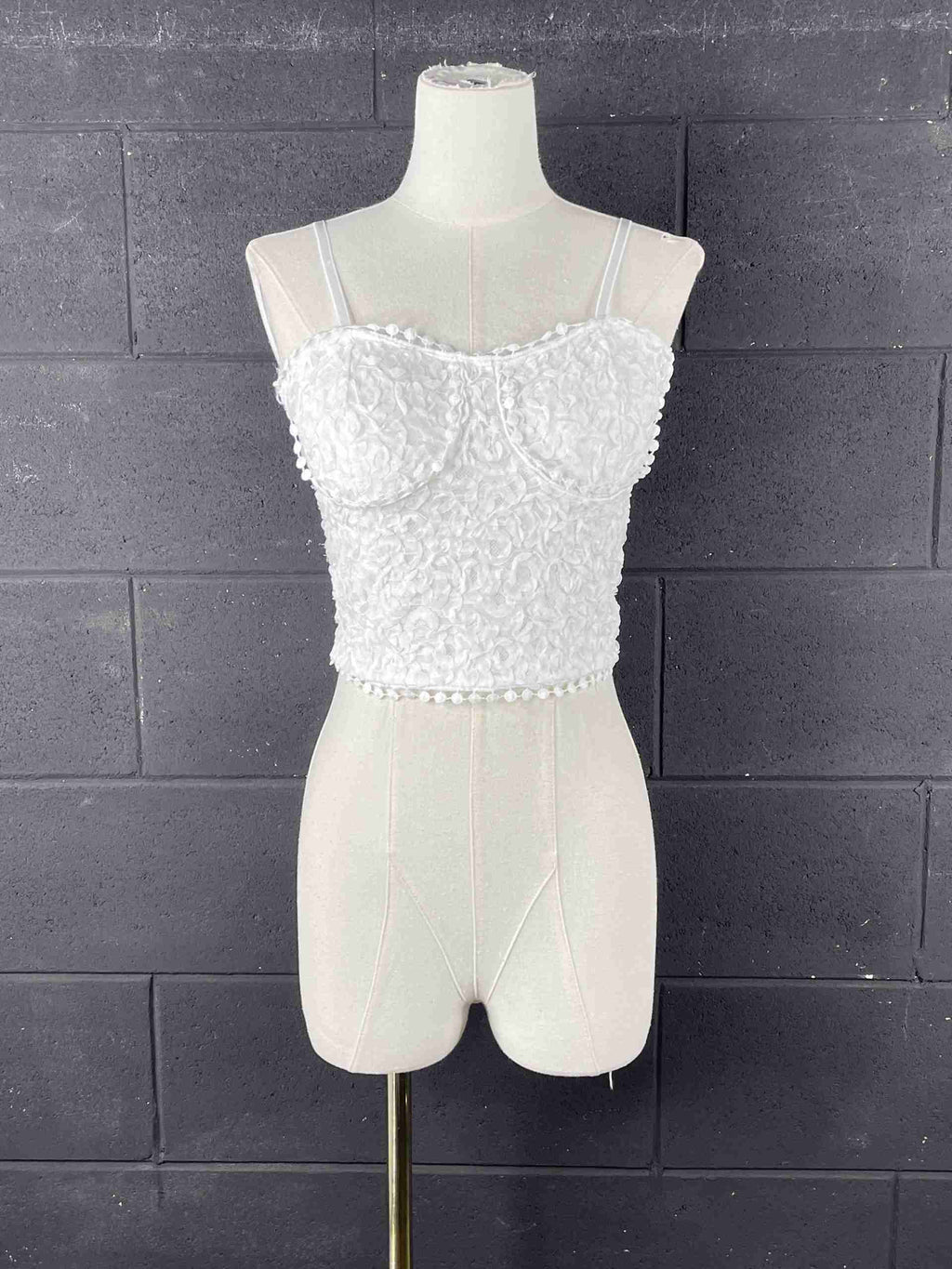 Top corsetto petali