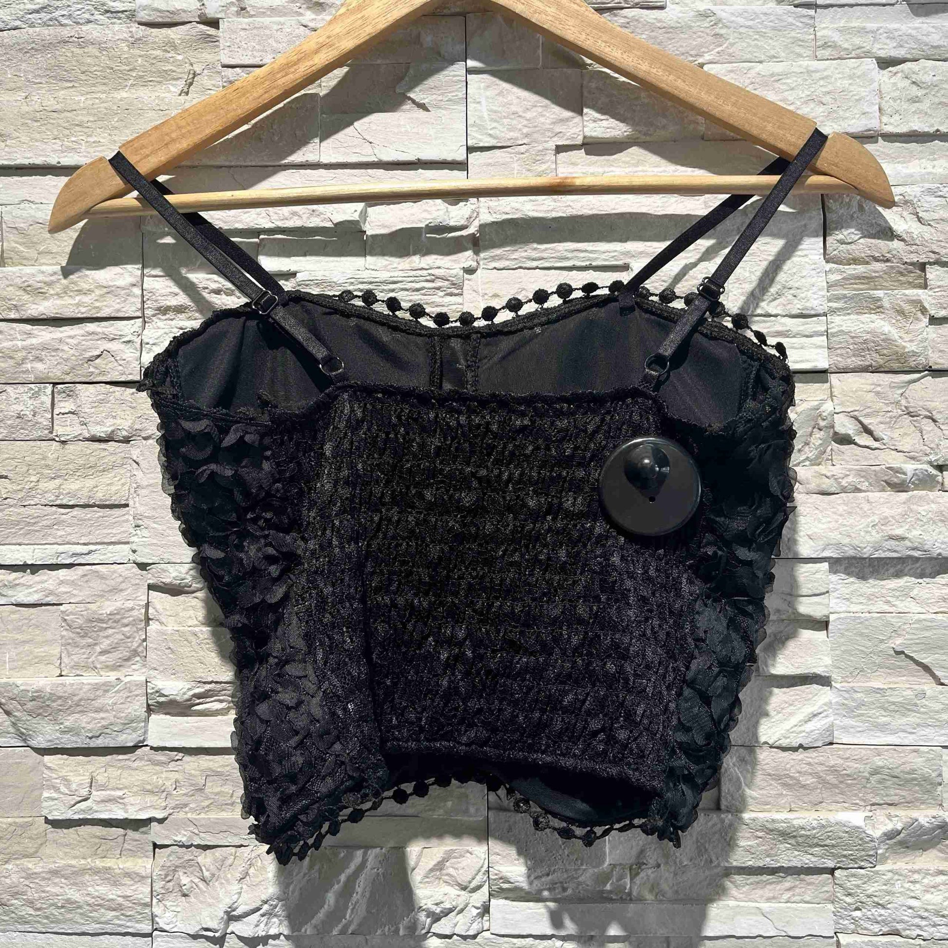 Top corsetto petali