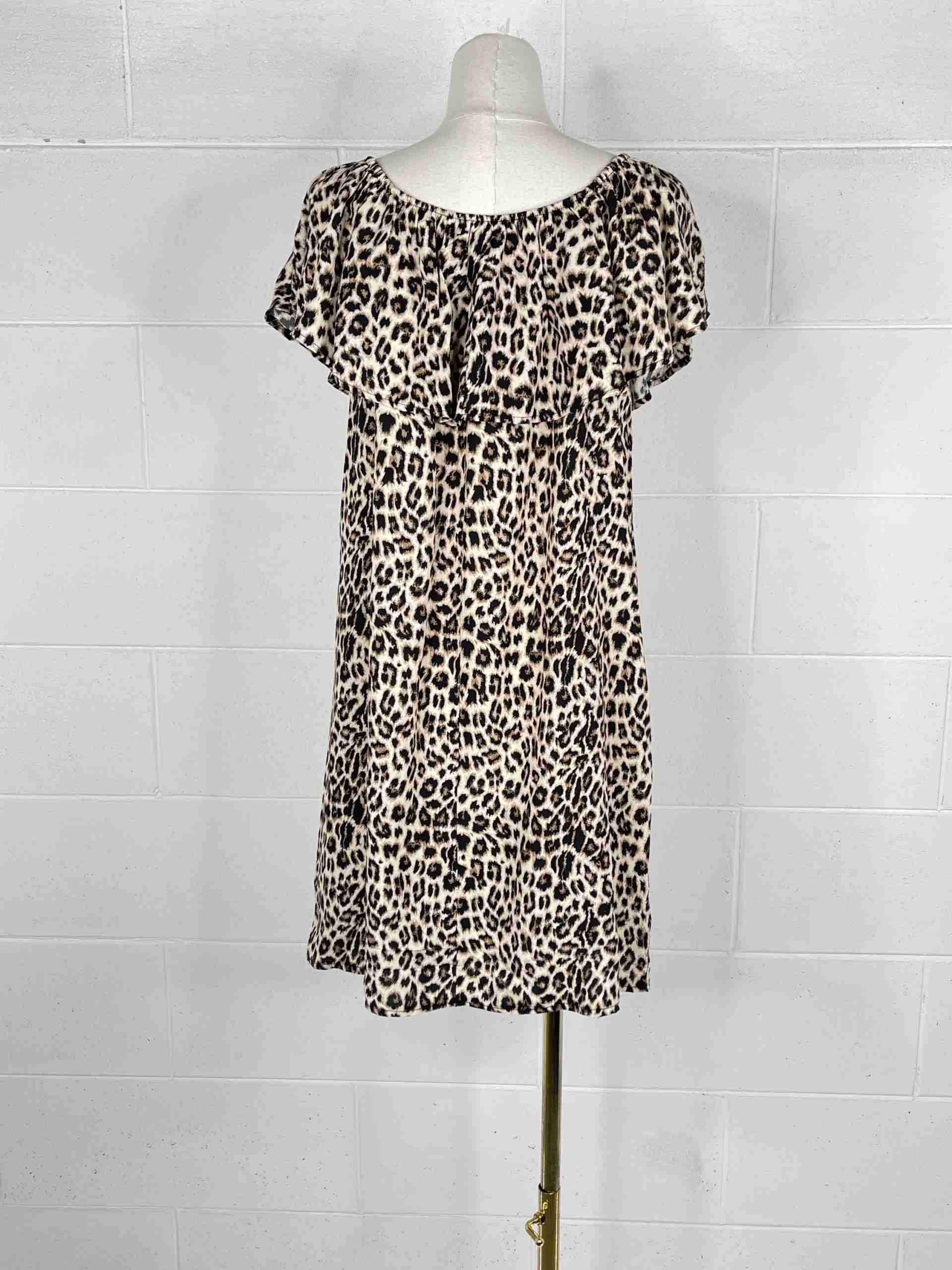 Vestito scollo a barca animalier