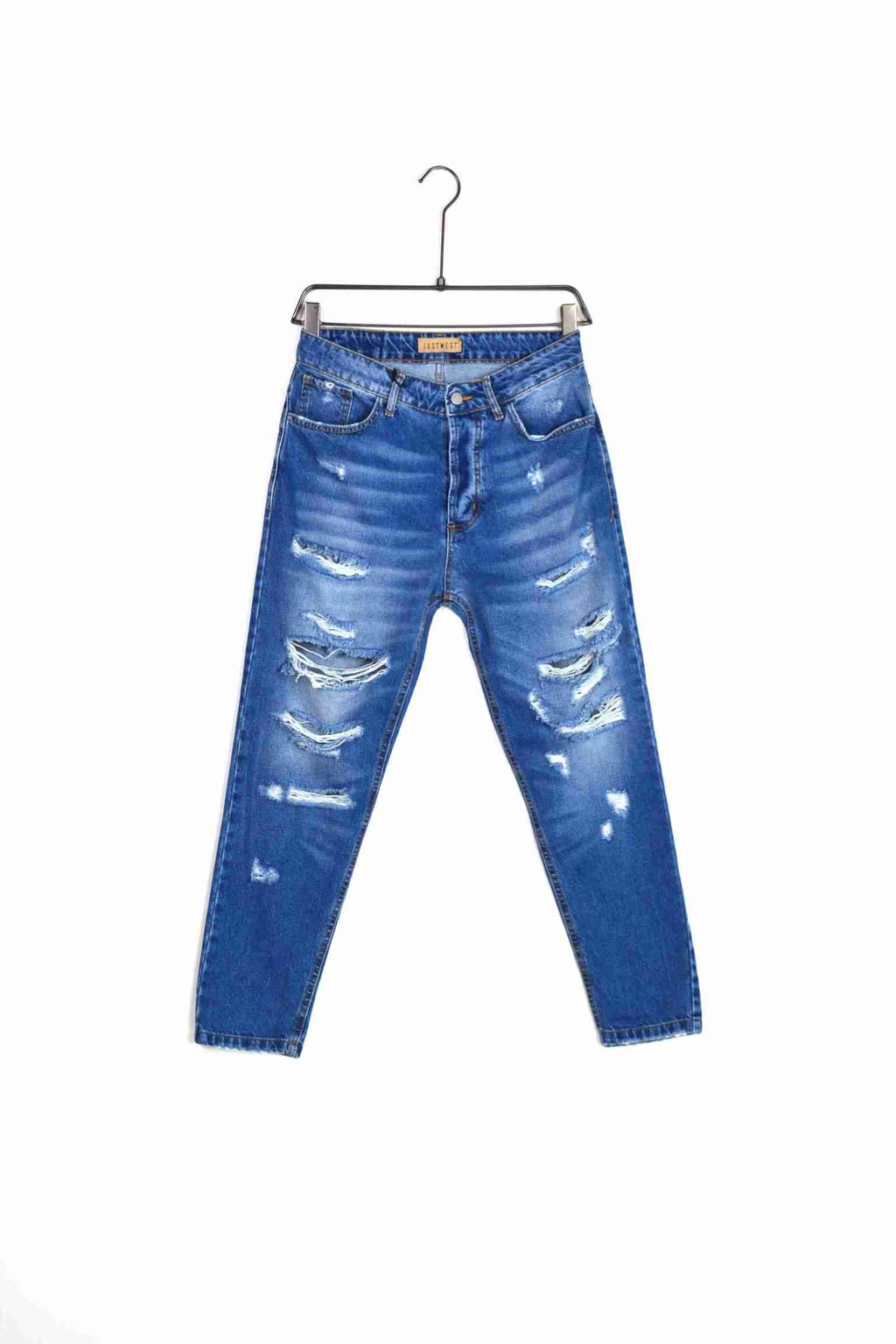Jeans carot strappati