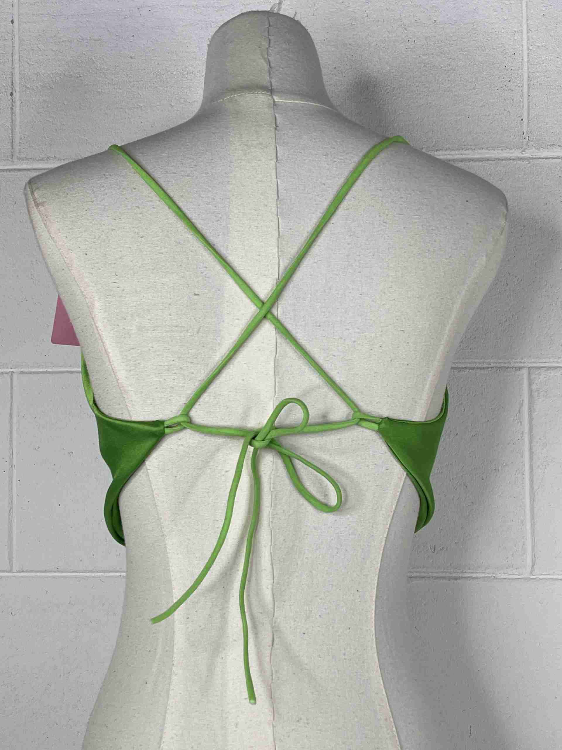 Top raso scollo drappeggiato