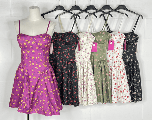 Abito a corsetto in fantasia floreale
