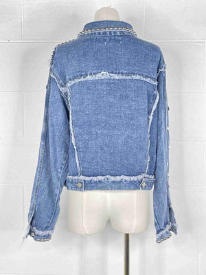 Giacca in jeans borchie