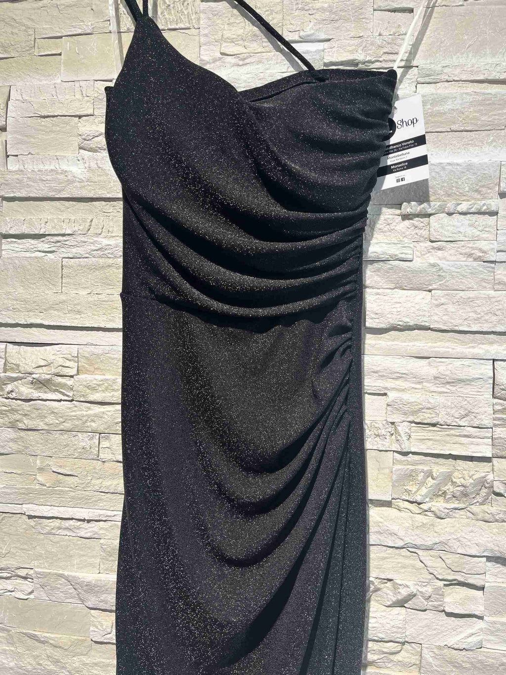 Abito lungo in lurex