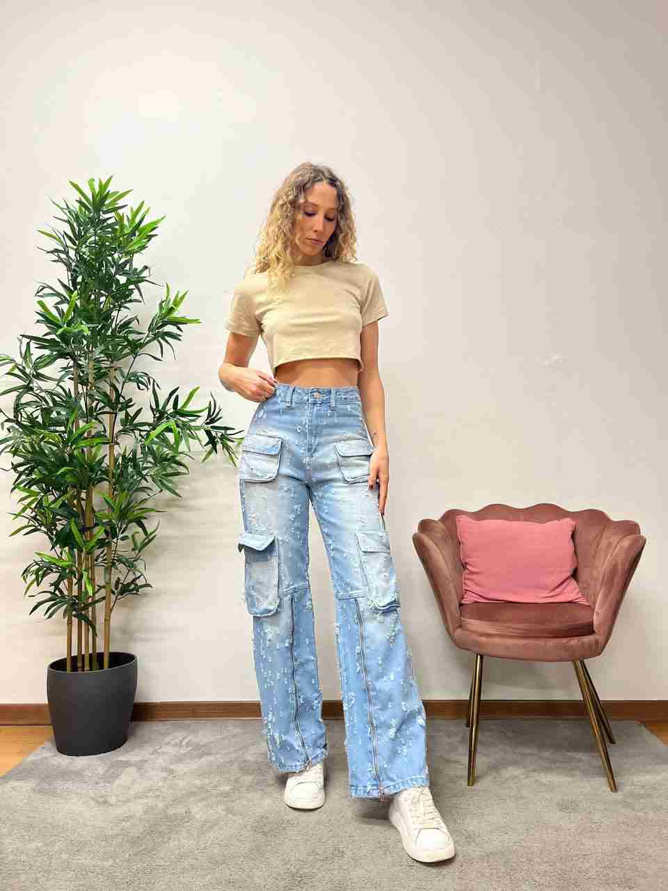 T-shirt crop basic