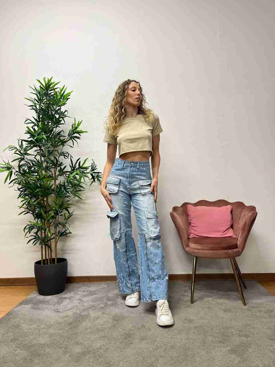 T-shirt crop basic