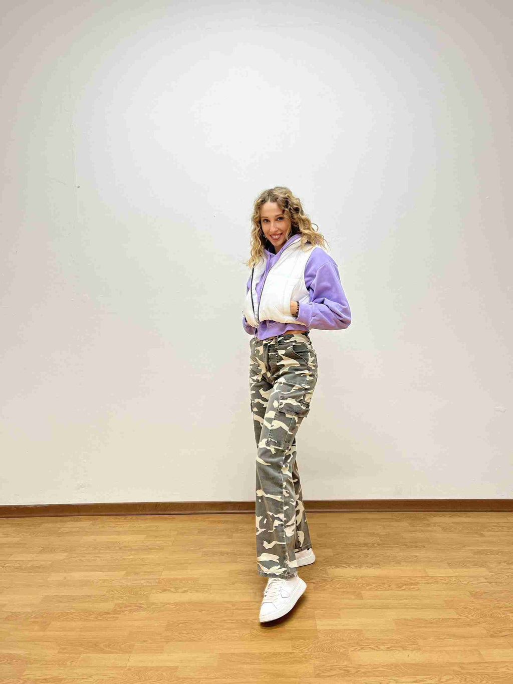 Gilet smanicato crop