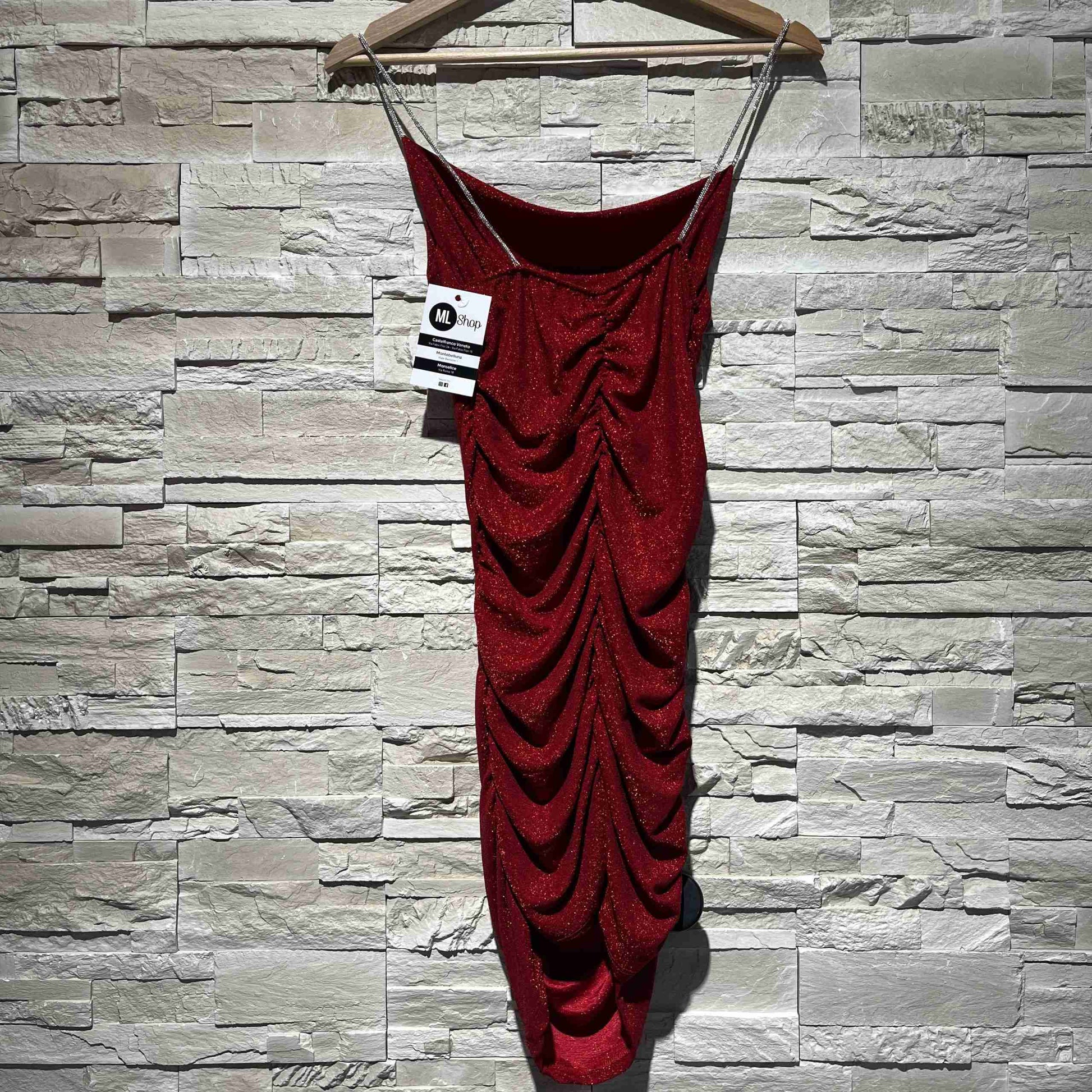 Abito lurex drappeggiato