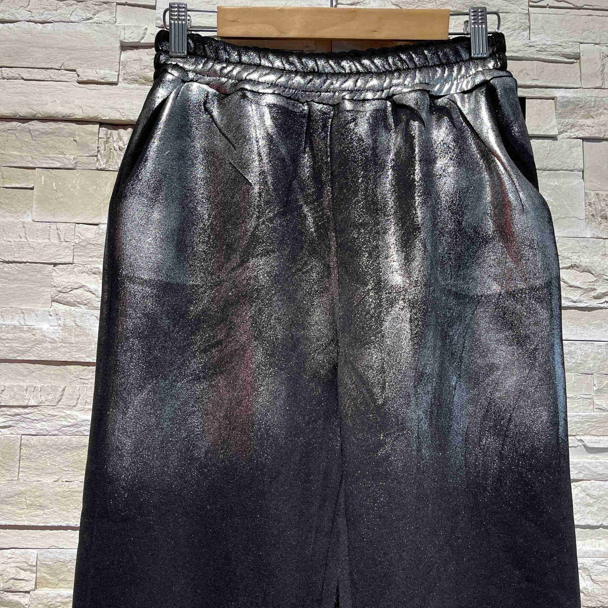 Pantaloni tuta felpati con effetto lucido