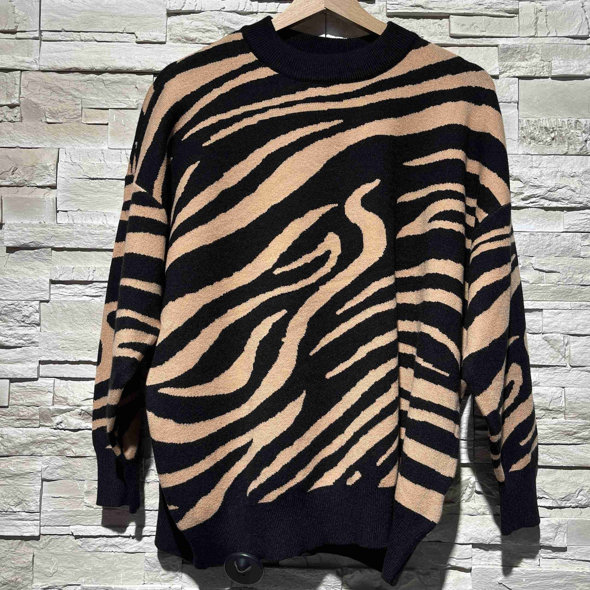 Maglione girocollo in fantasia