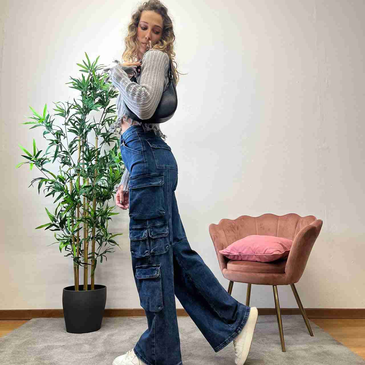 Cargo blue jeans