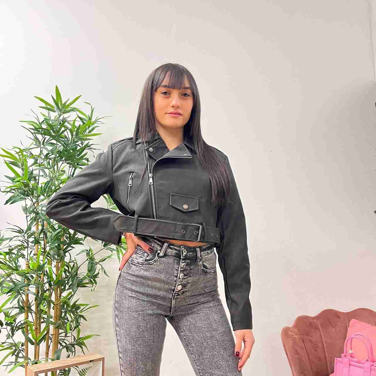 Giacca leather vision