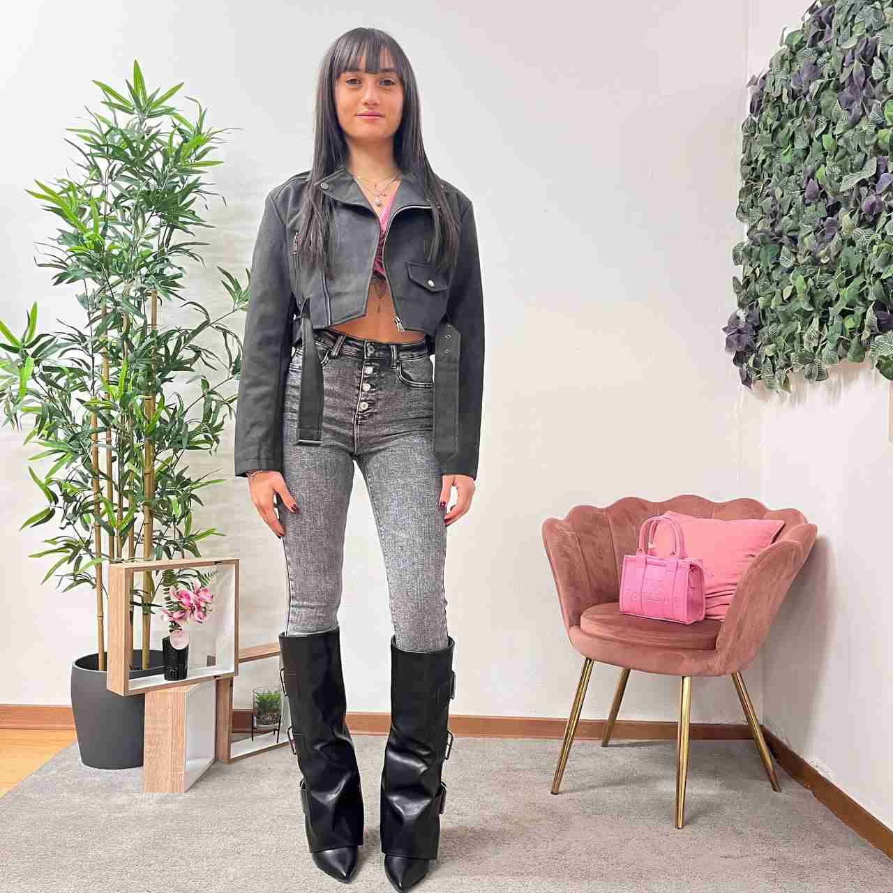 Giacca leather vision
