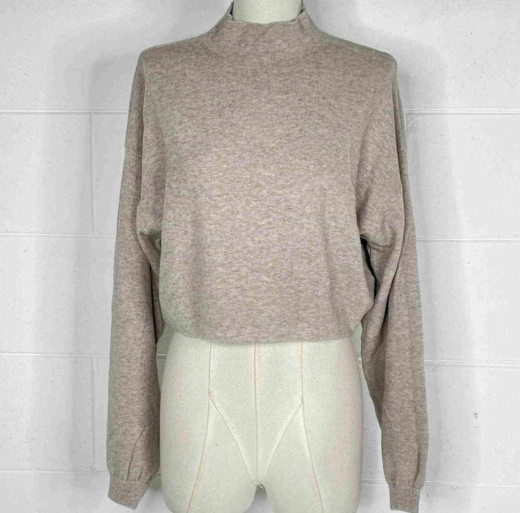 Maglione crop lupetto