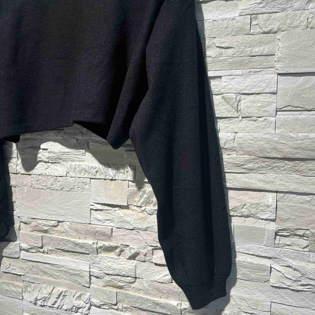 Maglione crop lupetto