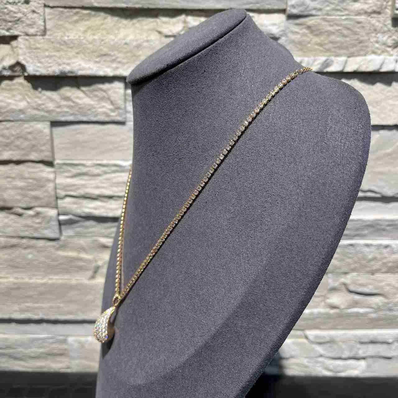 Collana goccia strass